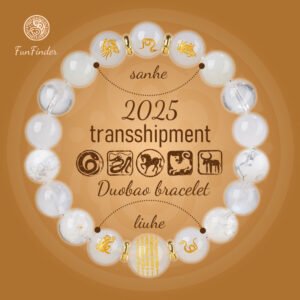 SANHE and LIUHE Natural white crystal zodiac bracelet