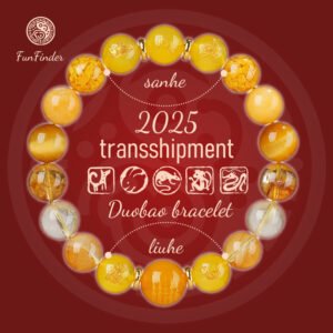 SANHE and LIUHE Natural citrine hair crystal twelve zodiac bracelets